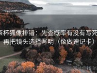 茶杯狐像排错：先查概率有没有写死，再把镜头选择写明（像做速记卡）