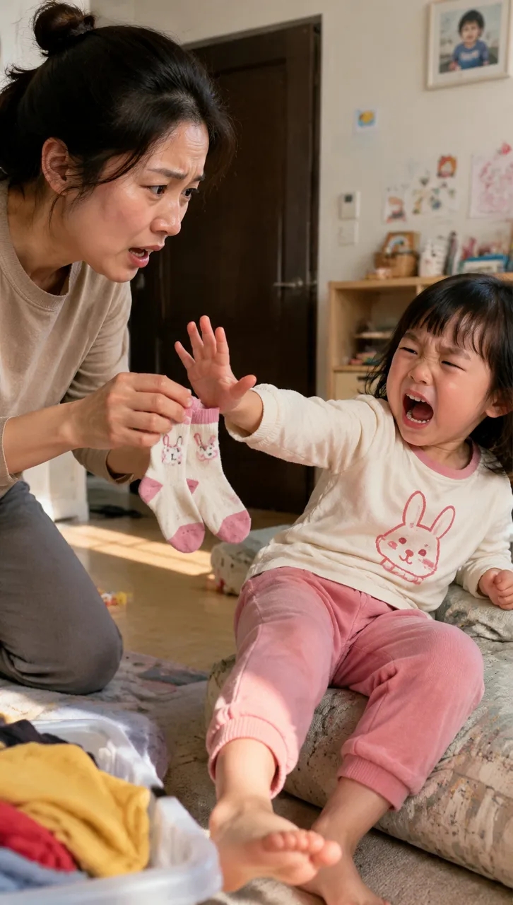 如何应对孩子穿袜子大战_儿子试探妈妈,没想到成功了_孩子叛逆行为背后的委屈