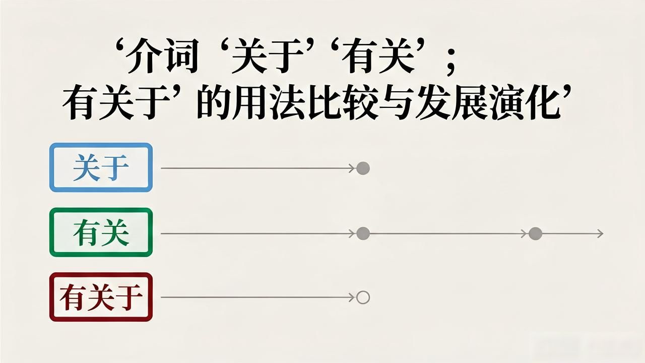 介词“关于”“有关”“有关于”的用法比较与发展演化