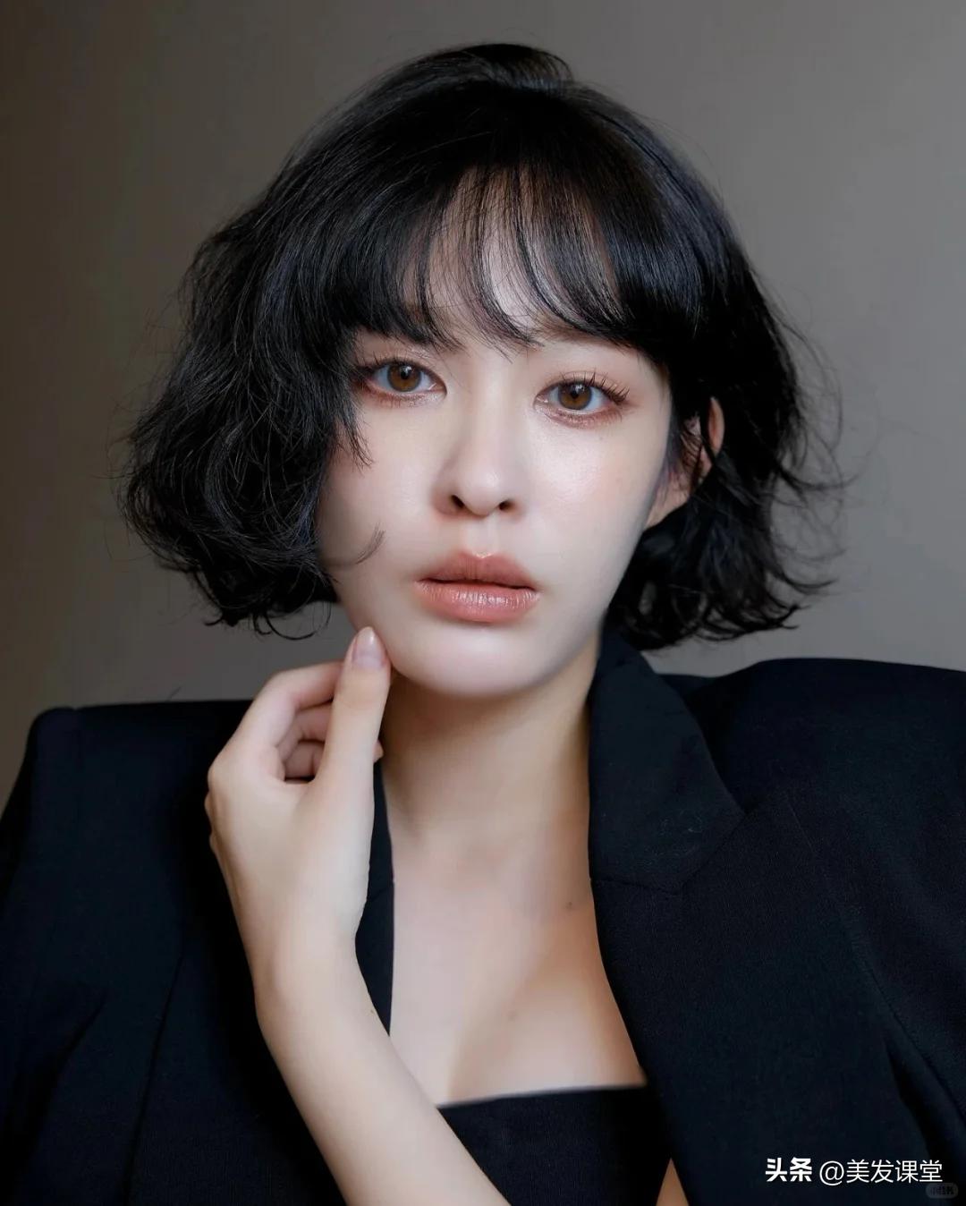 适合各种脸型的短发卷发_短发 女明星 生_短发卷发造型