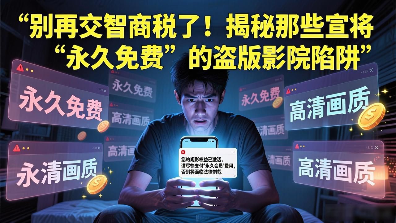别再交智商税了！揭秘那些宣称“永久免费”的盗版影院陷阱