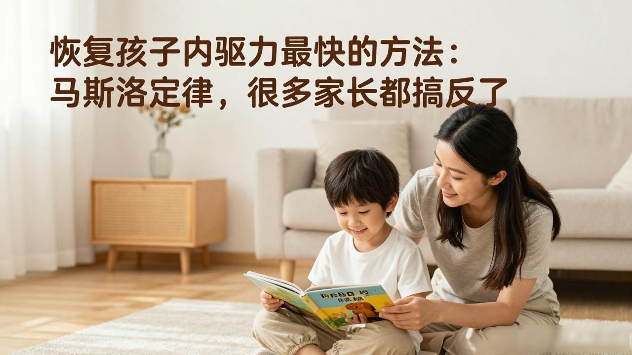 恢复孩子内驱力最快的方法：马斯洛定律，很多家长都搞反了