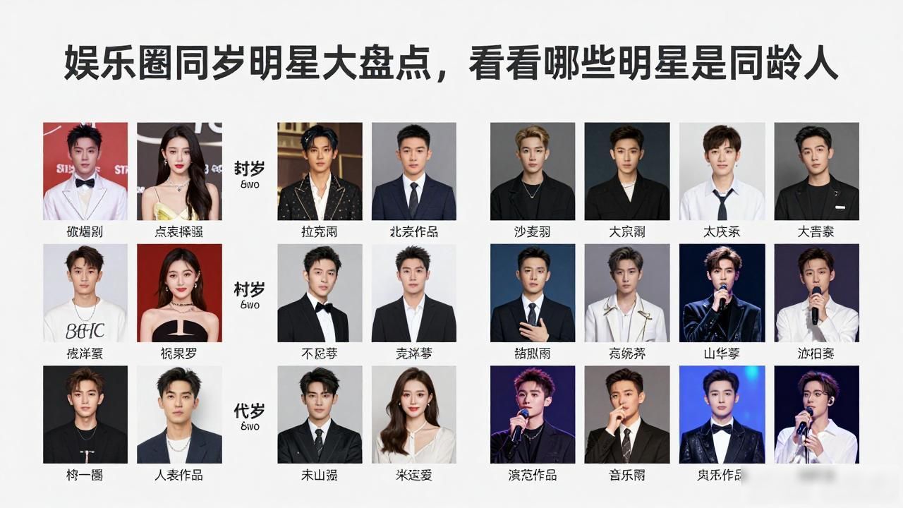 娱乐圈同岁明星大盘点，看看哪些明星是同龄人