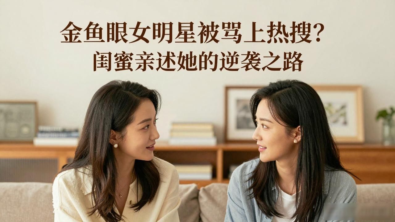 金鱼眼女明星被骂上热搜？闺蜜亲述她的逆袭之路